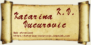 Katarina Vučurović vizit kartica